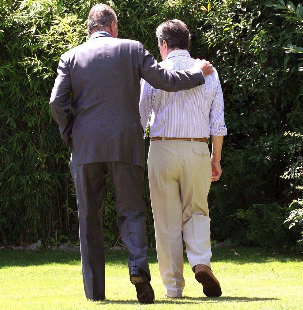 La última imagen del Rey y Suárez juntos. El expresidente ya padecía alzheimer.