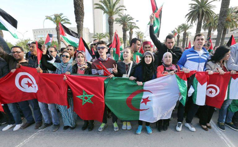 Manifestación en Túnez contra el terrorismo