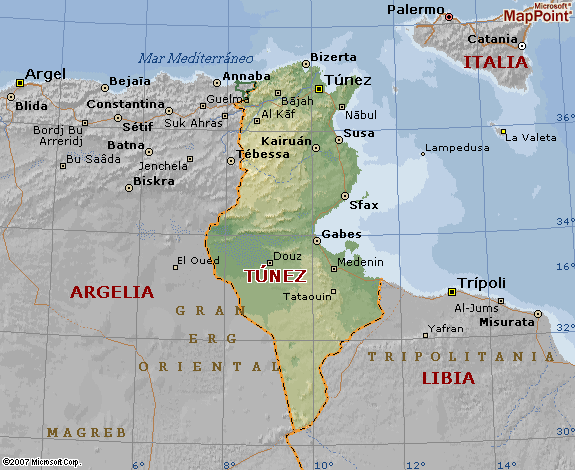 mapa tunez